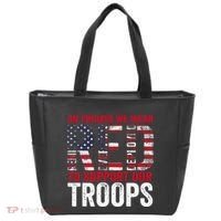 On Fridays We Wear Red To Support Our Troops Red Friday Tote Bag thumb 0