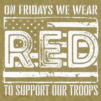 On Fridays We Wear Red To Support Our Troops Red Friday Garment-Dyed Women's Muscle Tee thumb 6