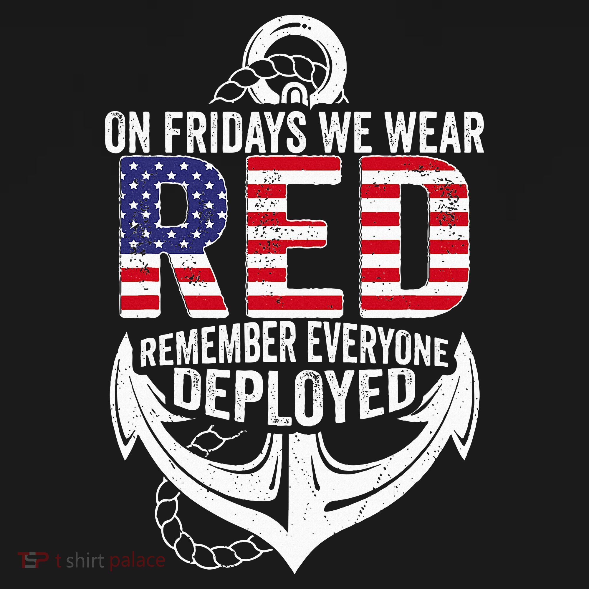 On Fridays We Wear Red Friday Navy Gift Distressed Women's Hoodie