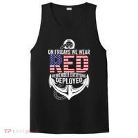 On Fridays We Wear Red Friday Navy Gift Distressed PosiCharge Competitor Tank thumb 0
