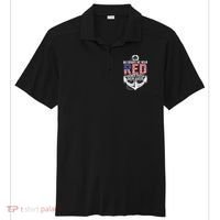 On Fridays We Wear Red Friday Navy Gift Distressed Sport-Tek Posi-UV Pro Polo thumb 0