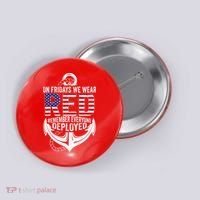 On Fridays We Wear Red Friday Navy Gift Distressed Button thumb 0