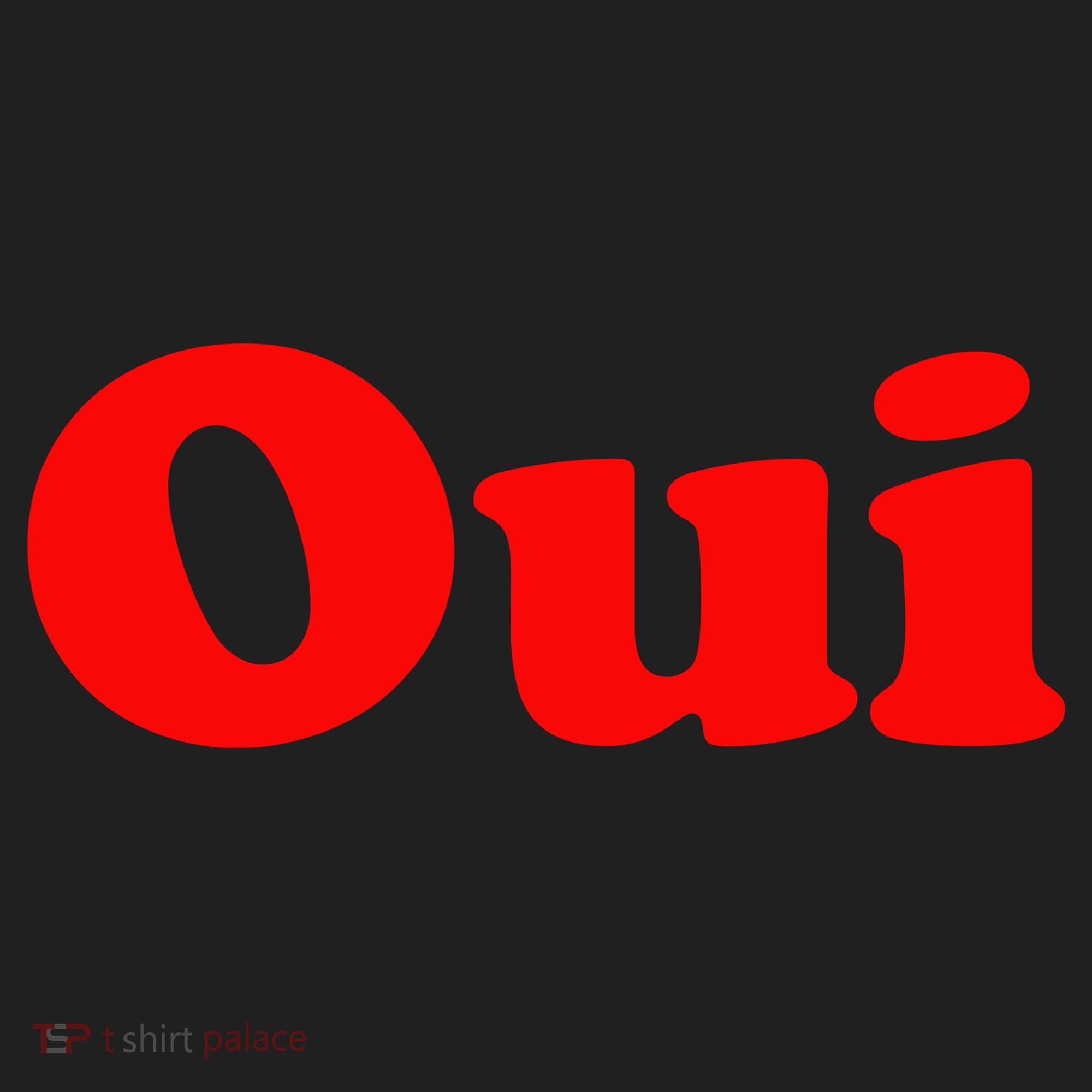 Oui French Yes Red Retro 90s Women's Sweatshirt