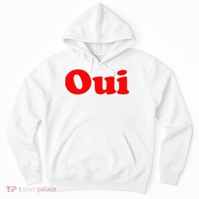 Oui French Yes Red Retro 90s Hoodie