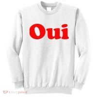 Oui French Yes Red Retro 90s Sweatshirt thumb 0
