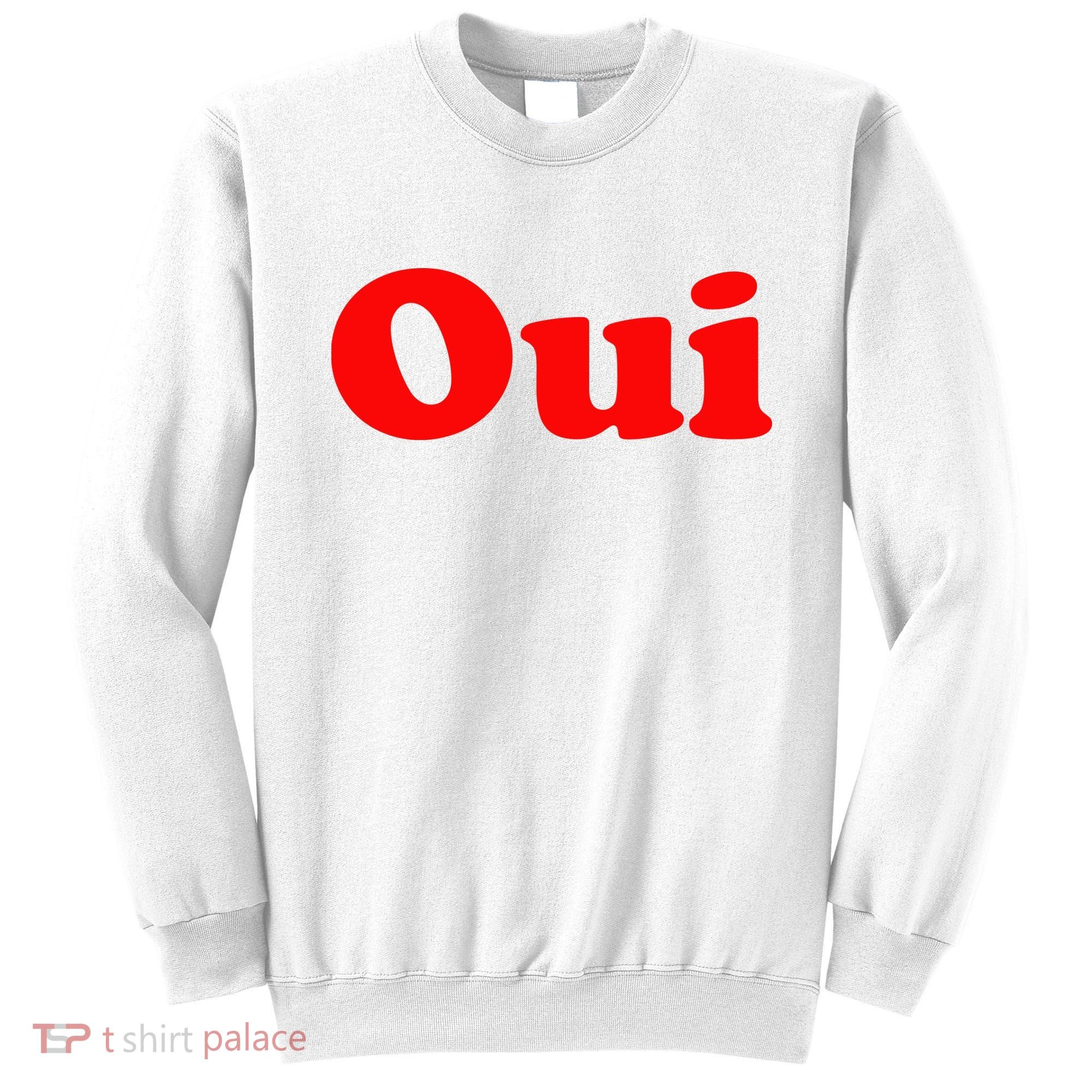 Oui French Yes Red Retro 90s Sweatshirt
