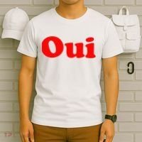 Oui French Yes Red Retro 90s T-Shirt thumb 6