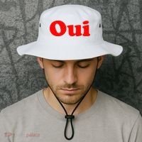 Oui French Yes Red Retro 90s Bucket Hat thumb 2