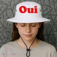 Oui French Yes Red Retro 90s Bucket Hat thumb 3