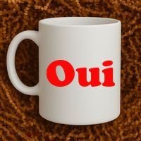 Oui French Yes Red Retro 90s Coffee Mug thumb 2