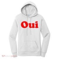Oui French Yes Red Retro 90s Women's Hoodie thumb 0
