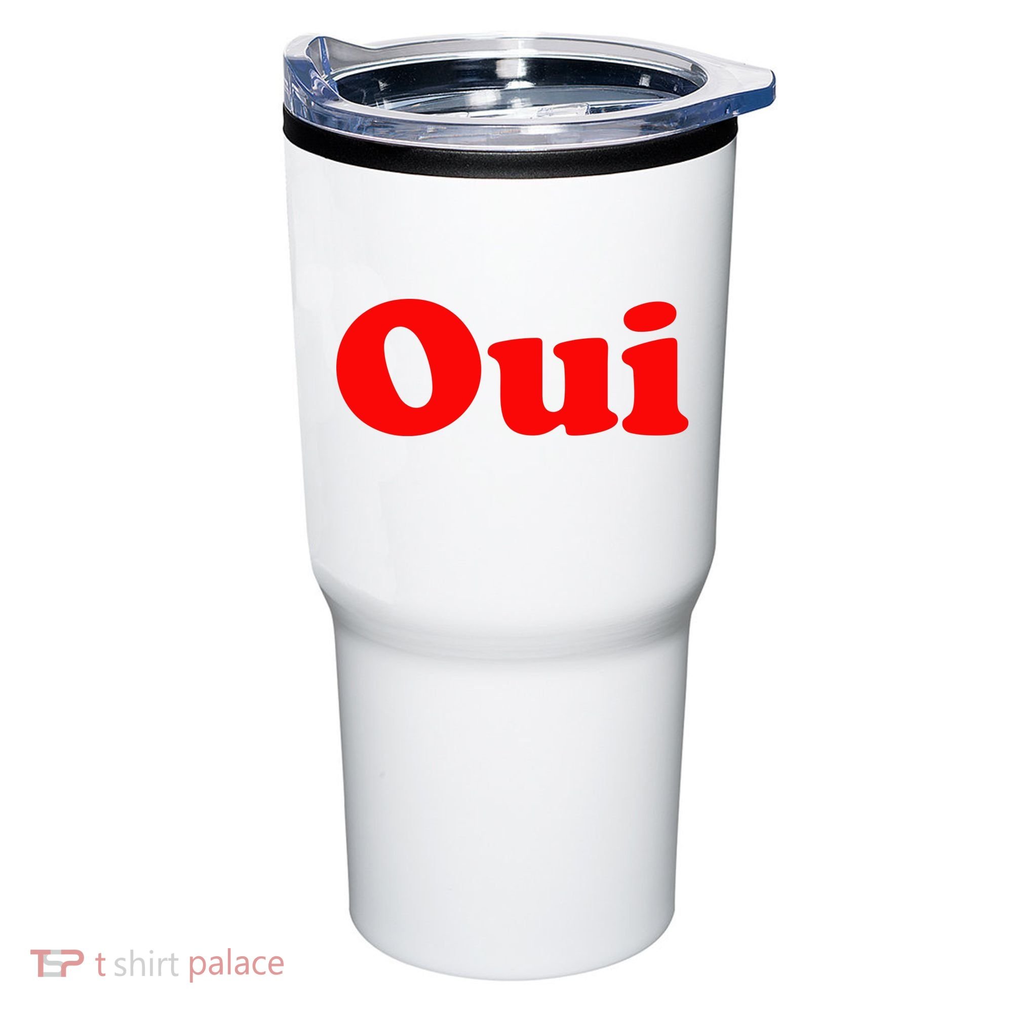 Oui French Yes Red Retro 90s Tumbler
