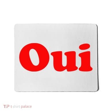 Oui French Yes Red Retro 90s Mousepad