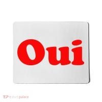 Oui French Yes Red Retro 90s Mousepad thumb 0