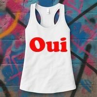 Oui French Yes Red Retro 90s Women's Tank Top thumb 3