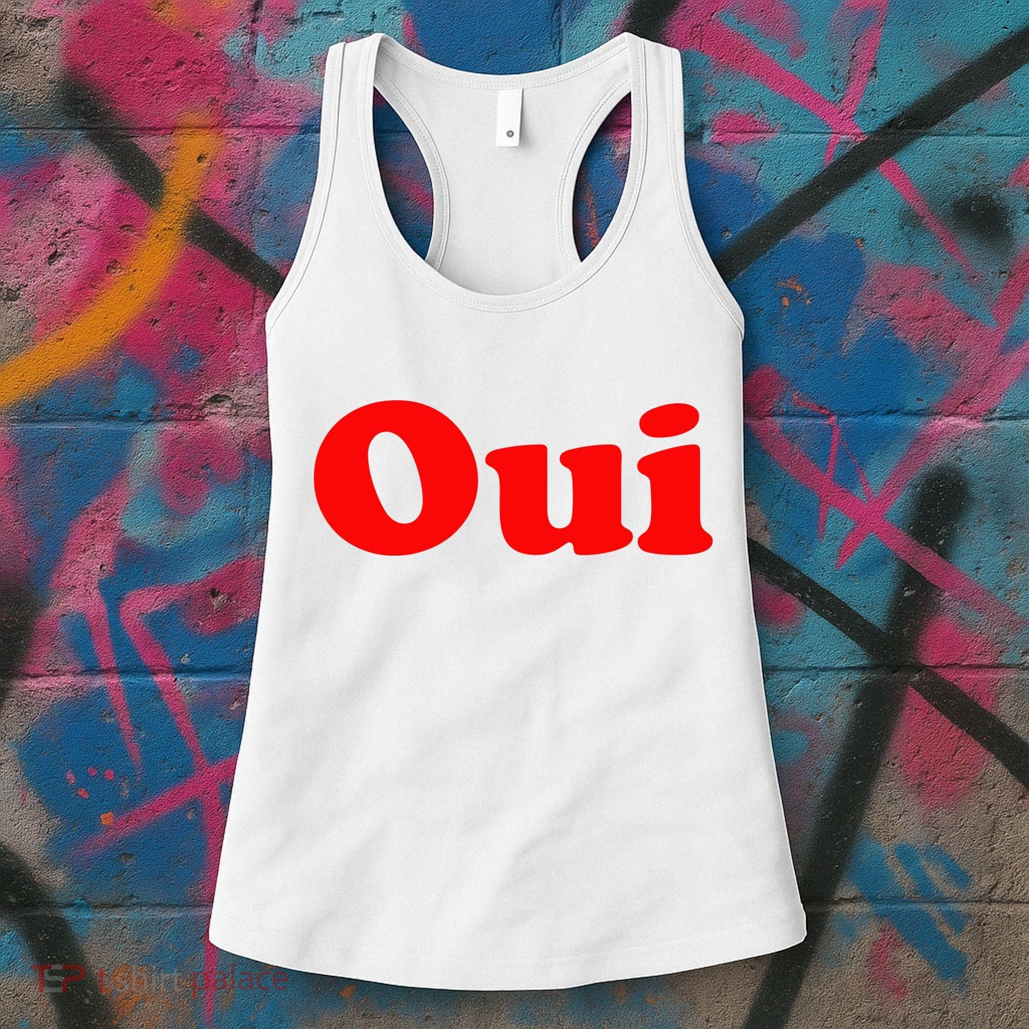 Oui French Yes Red Retro 90s Women's Tank Top