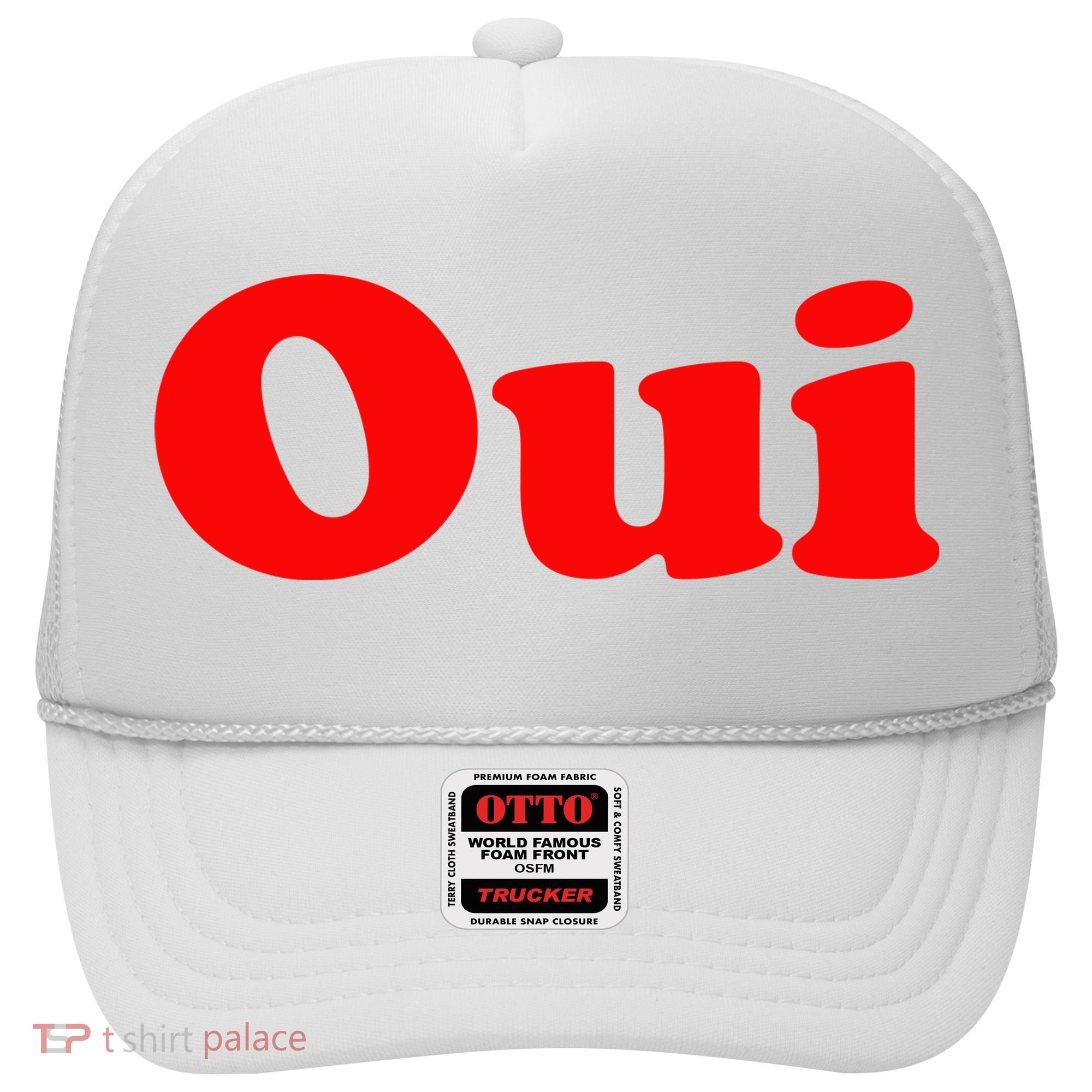Oui French Yes Red Retro 90s Hat