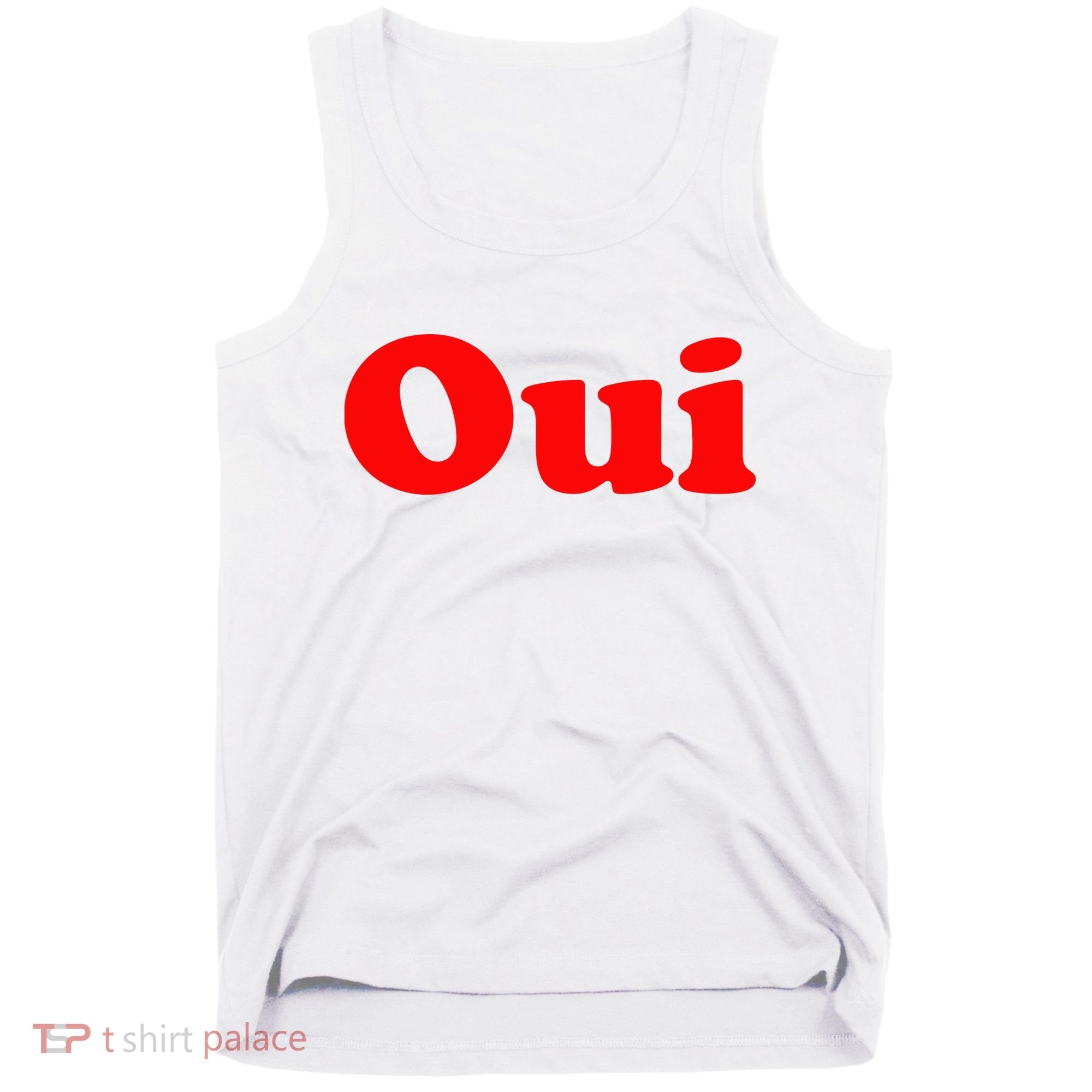 Oui French Yes Red Retro 90s Tank Top