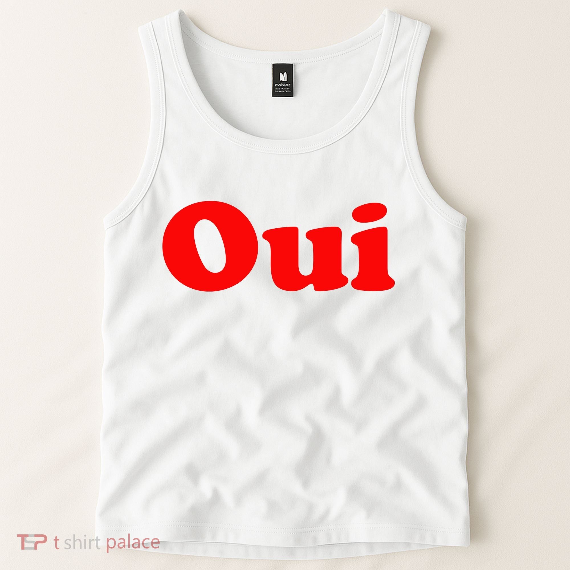 Oui French Yes Red Retro 90s Tank Top