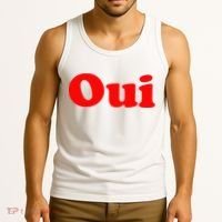 Oui French Yes Red Retro 90s Tank Top thumb 3