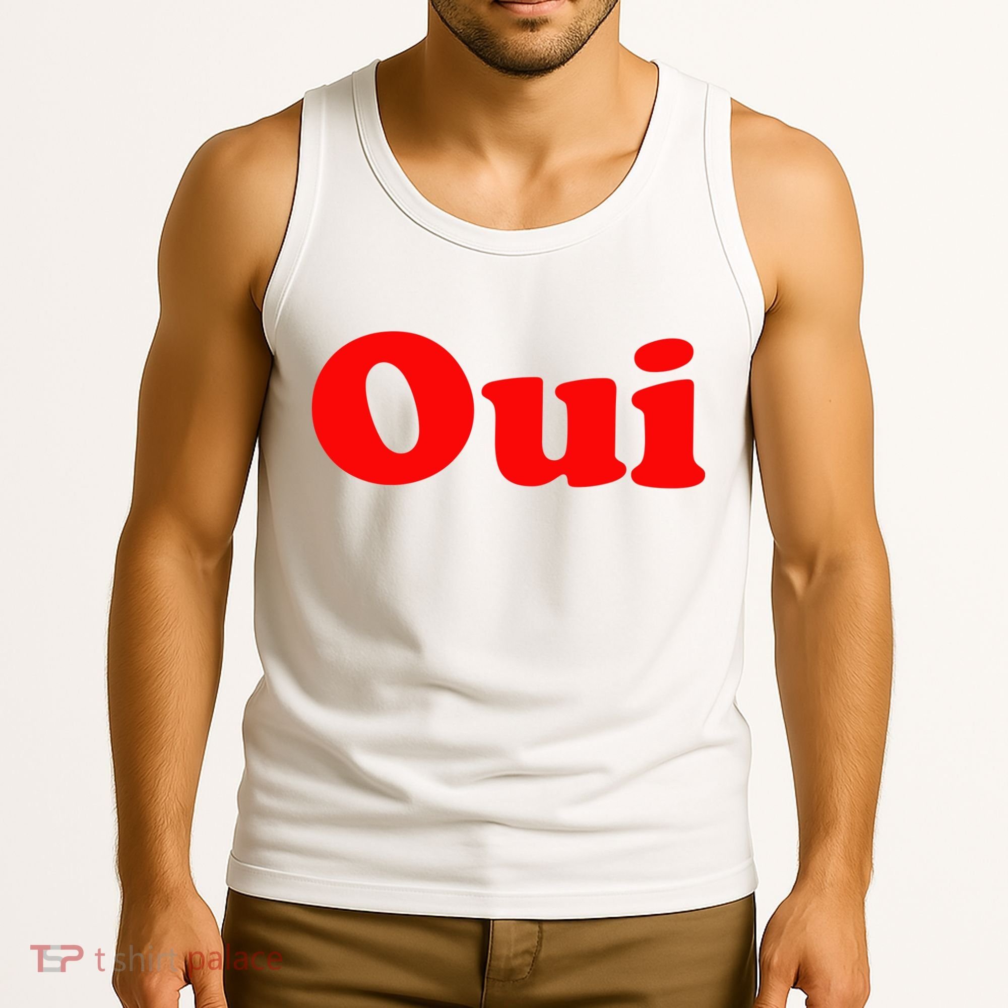Oui French Yes Red Retro 90s Tank Top