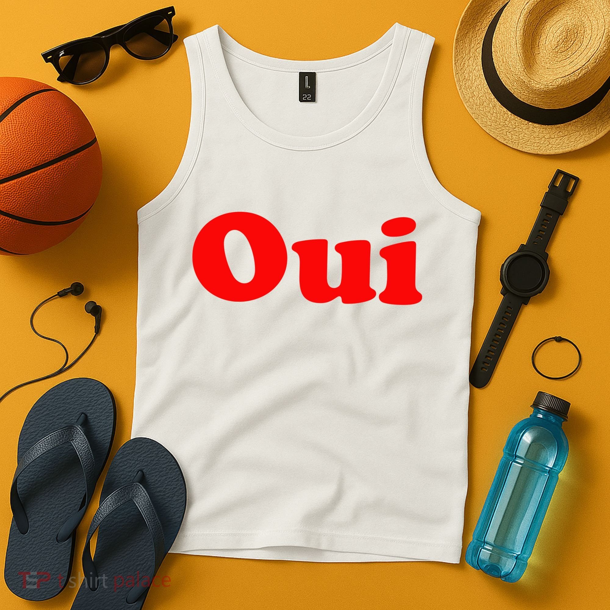 Oui French Yes Red Retro 90s Tank Top