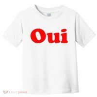 Oui French Yes Red Retro 90s Toddler T-Shirt thumb 0