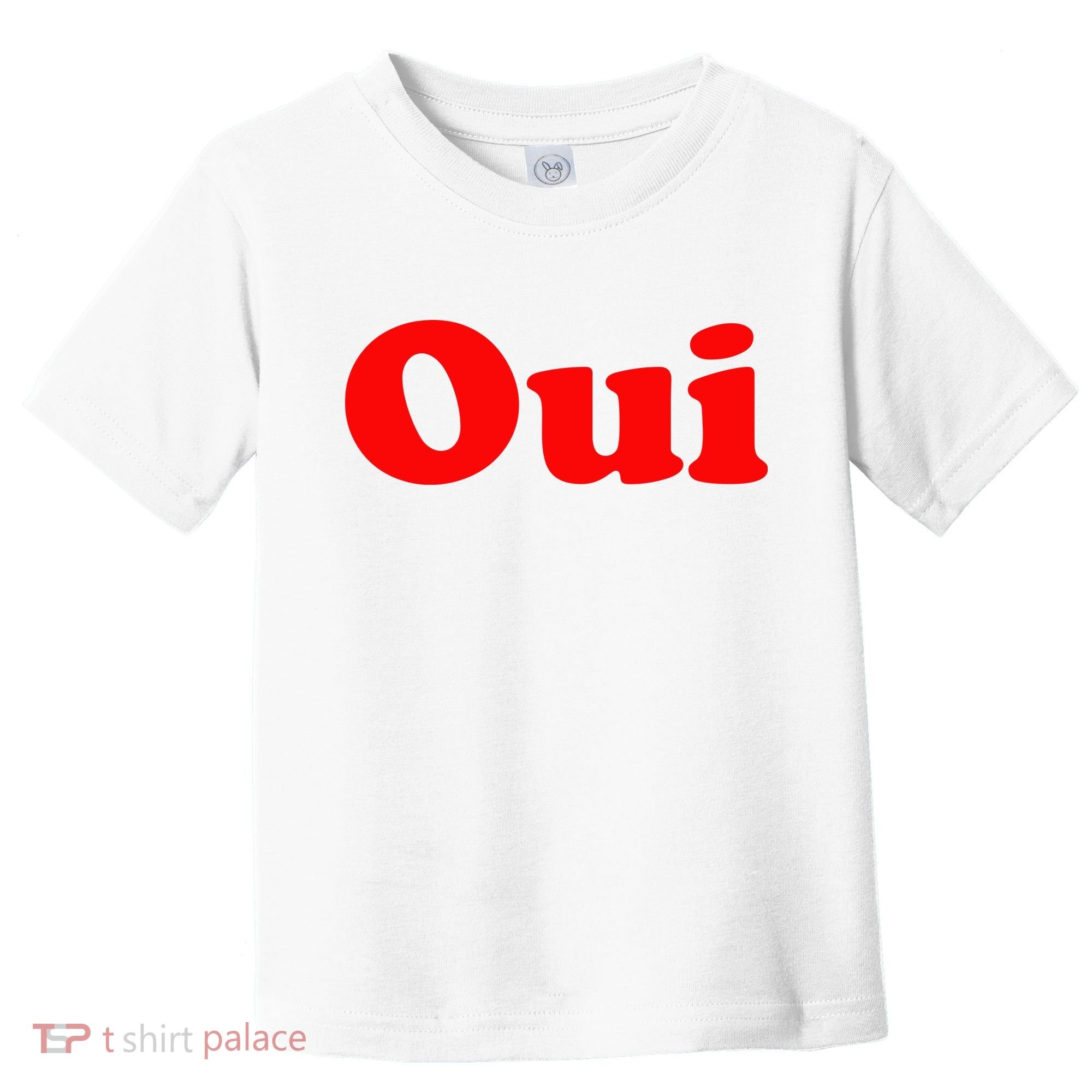Oui French Yes Red Retro 90s Toddler T-Shirt