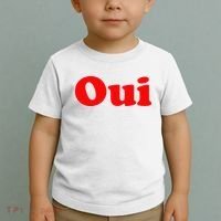 Oui French Yes Red Retro 90s Toddler T-Shirt thumb 2