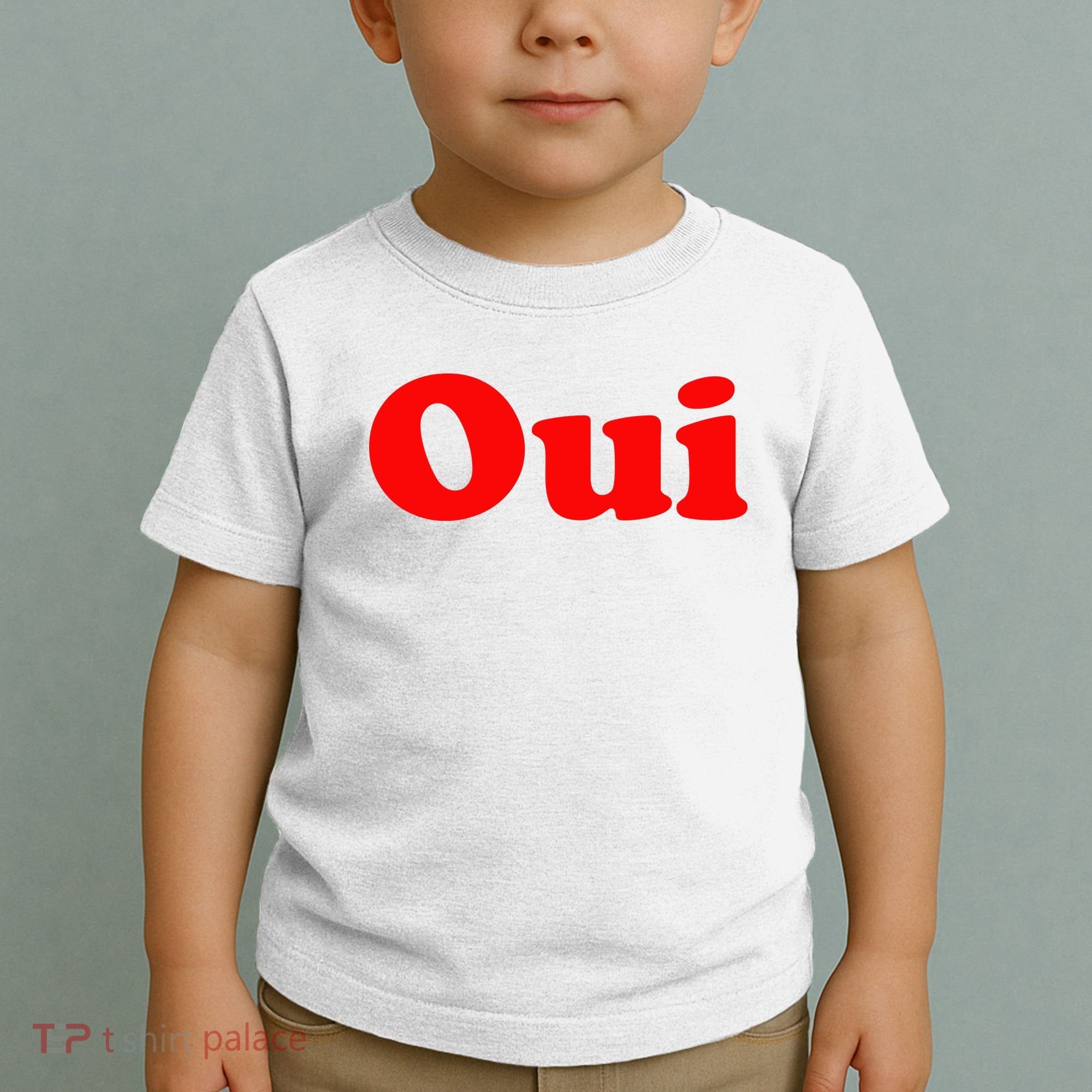 Oui French Yes Red Retro 90s Toddler T-Shirt