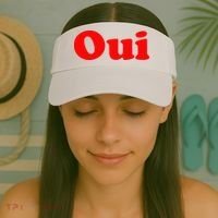 Oui French Yes Red Retro 90s Visor thumb 2