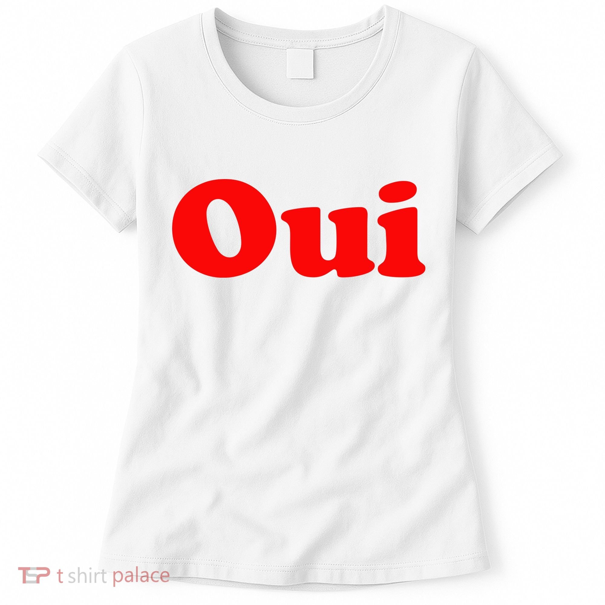 Oui French Yes Red Retro 90s Women's T-Shirt