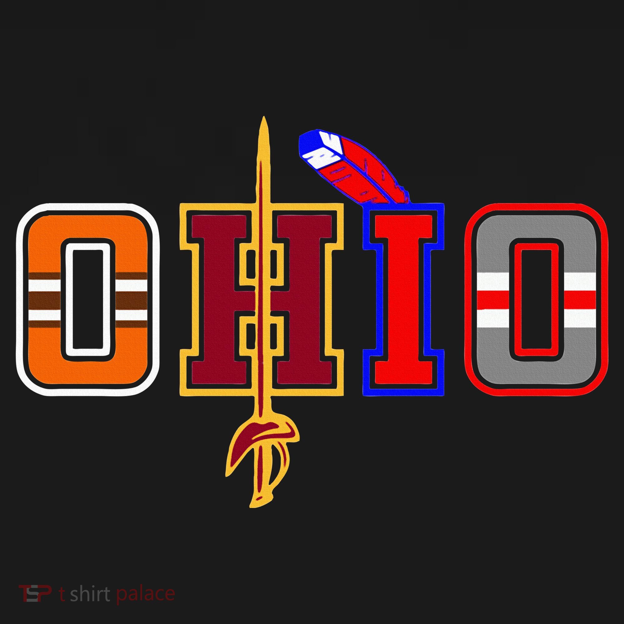 Ohio Gifts and DressedForDuty Ohio Black Small T-Shirt