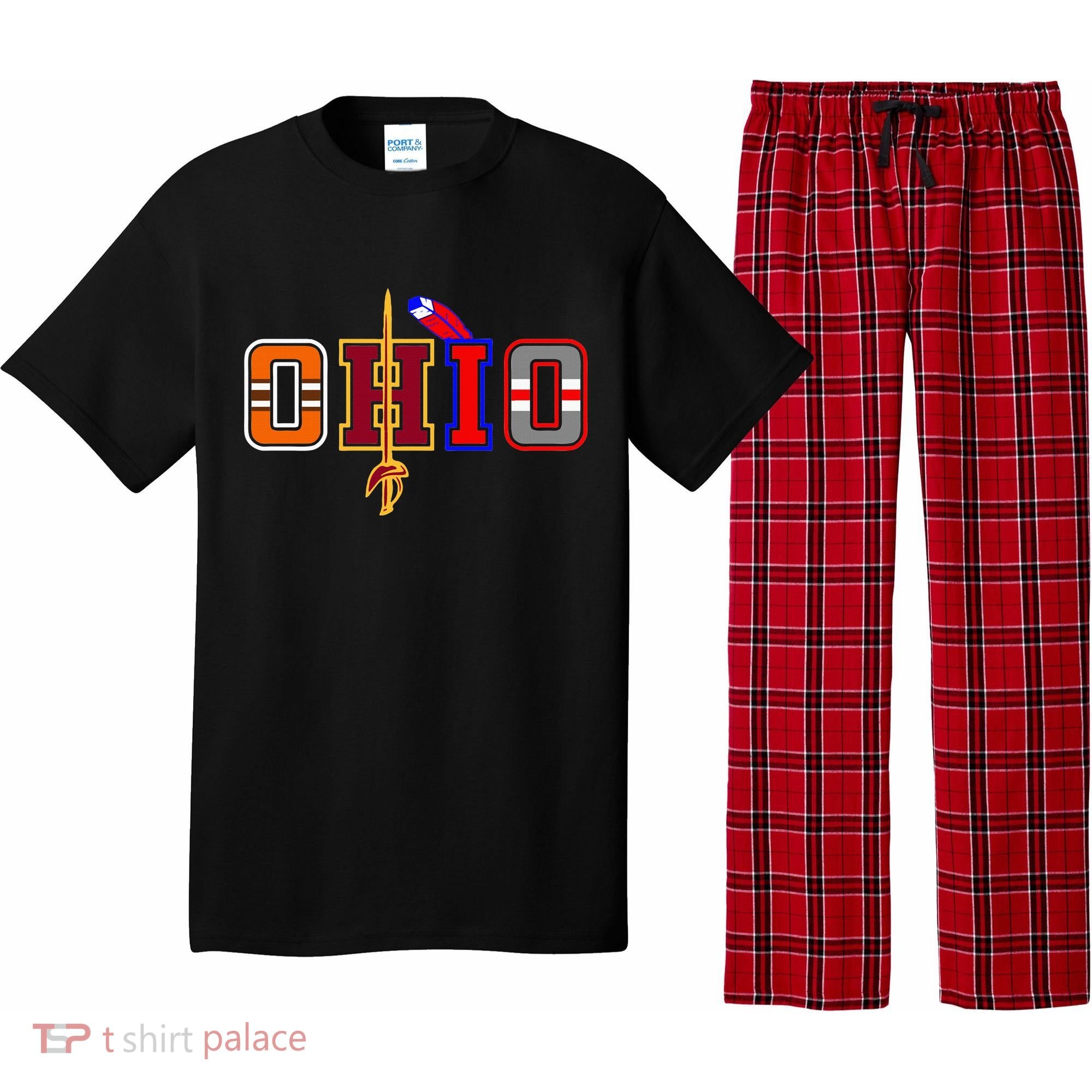 Ohio Gifts and DressedForDuty Ohio Black Small Pajama Set