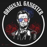 Original Gangster Abe Lincoln Funny 4th Of July Mousepad thumb 1