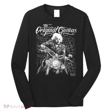 Original Genius Albert Einstein Biker Long Sleeve Shirt