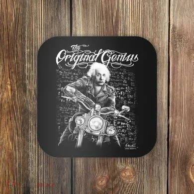 Original Genius Albert Einstein Biker Coaster