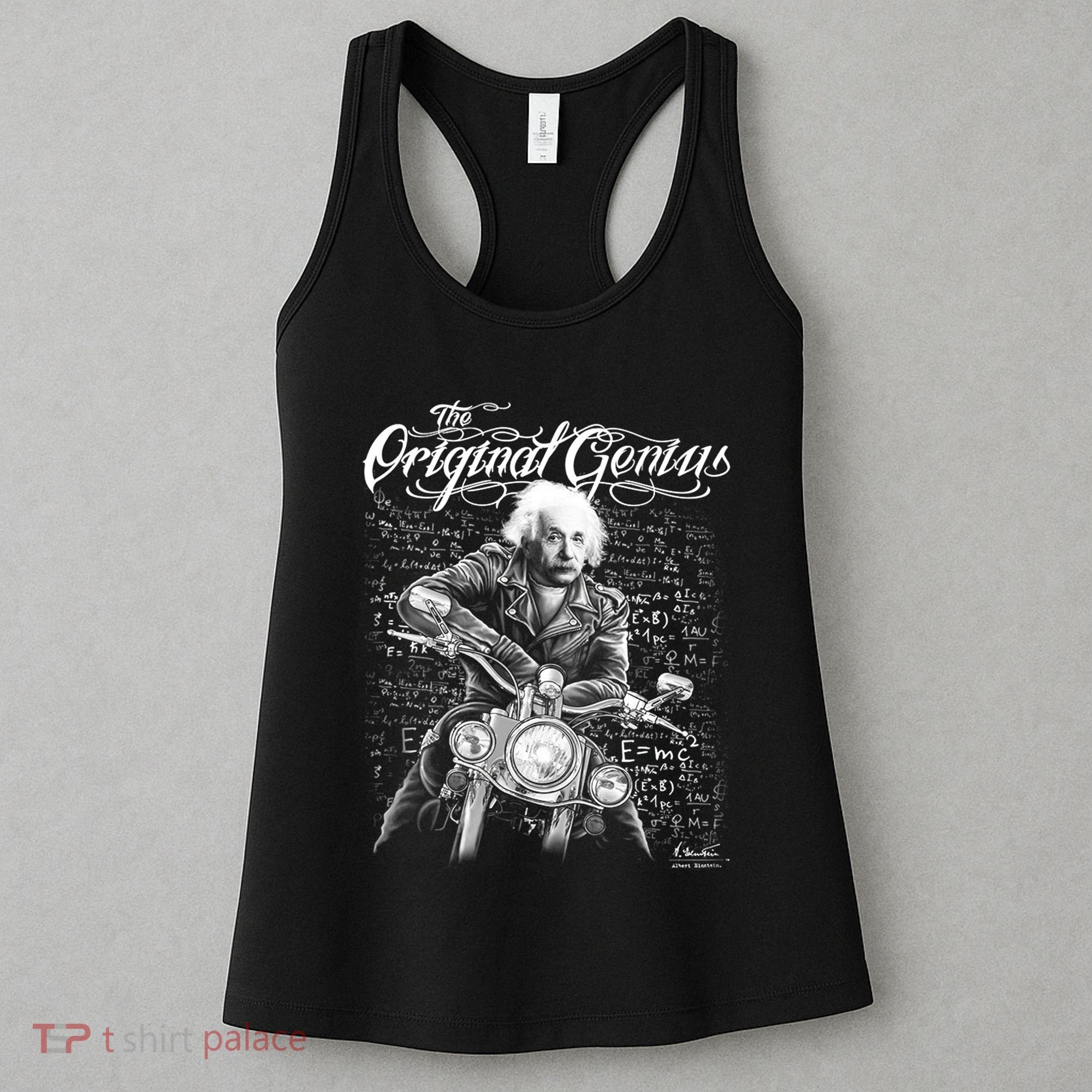 Original Genius Albert Einstein Biker Women's Tank Top