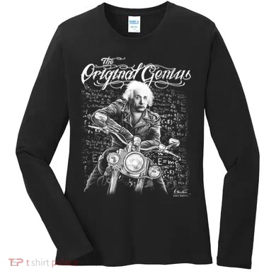 Original Genius Albert Einstein Biker Women's Long Sleeve Shirt
