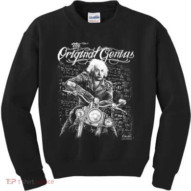 Original Genius Albert Einstein Biker Kids Sweatshirt