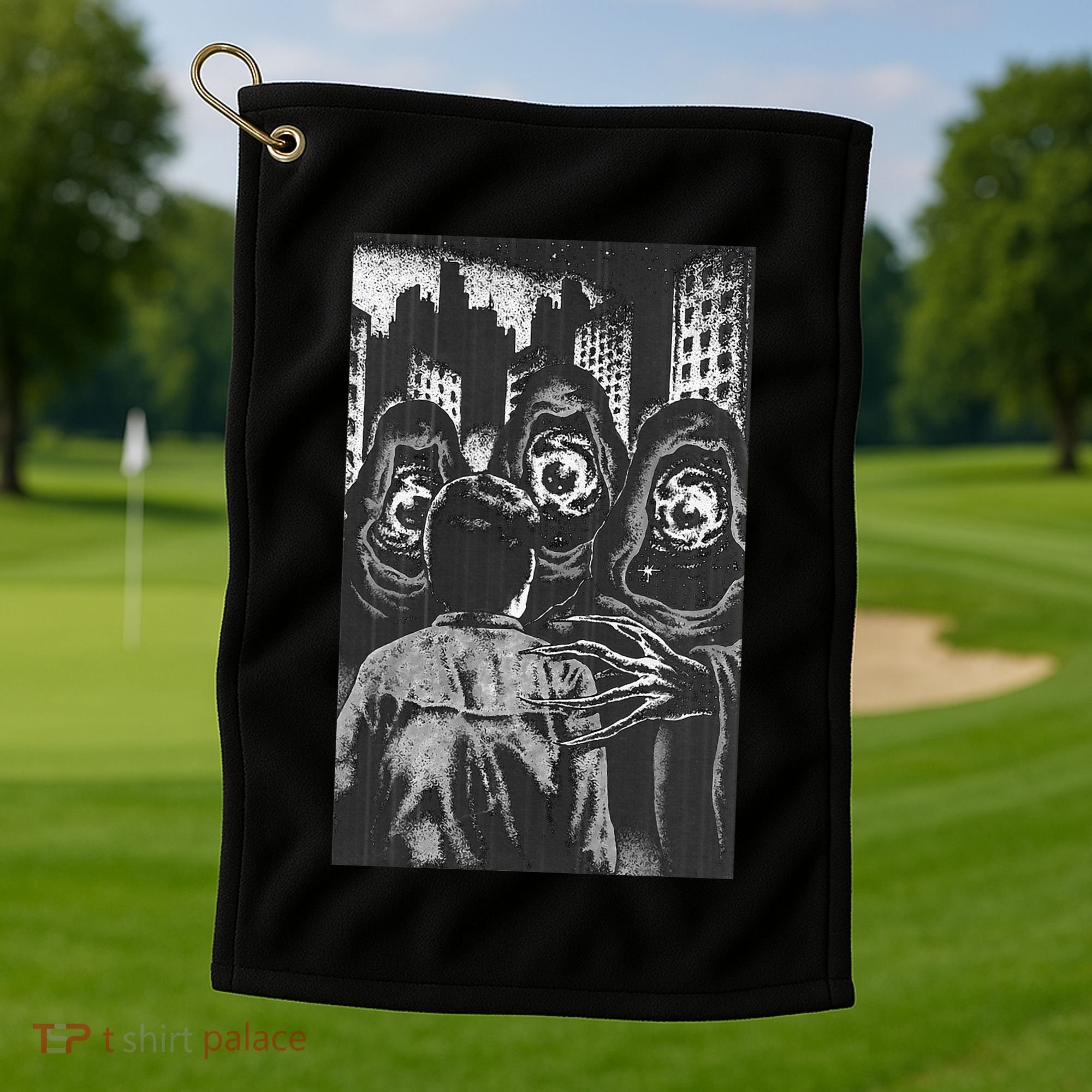Occult Gothic Black Metal Dark Aesthetic Goth Golf Towel