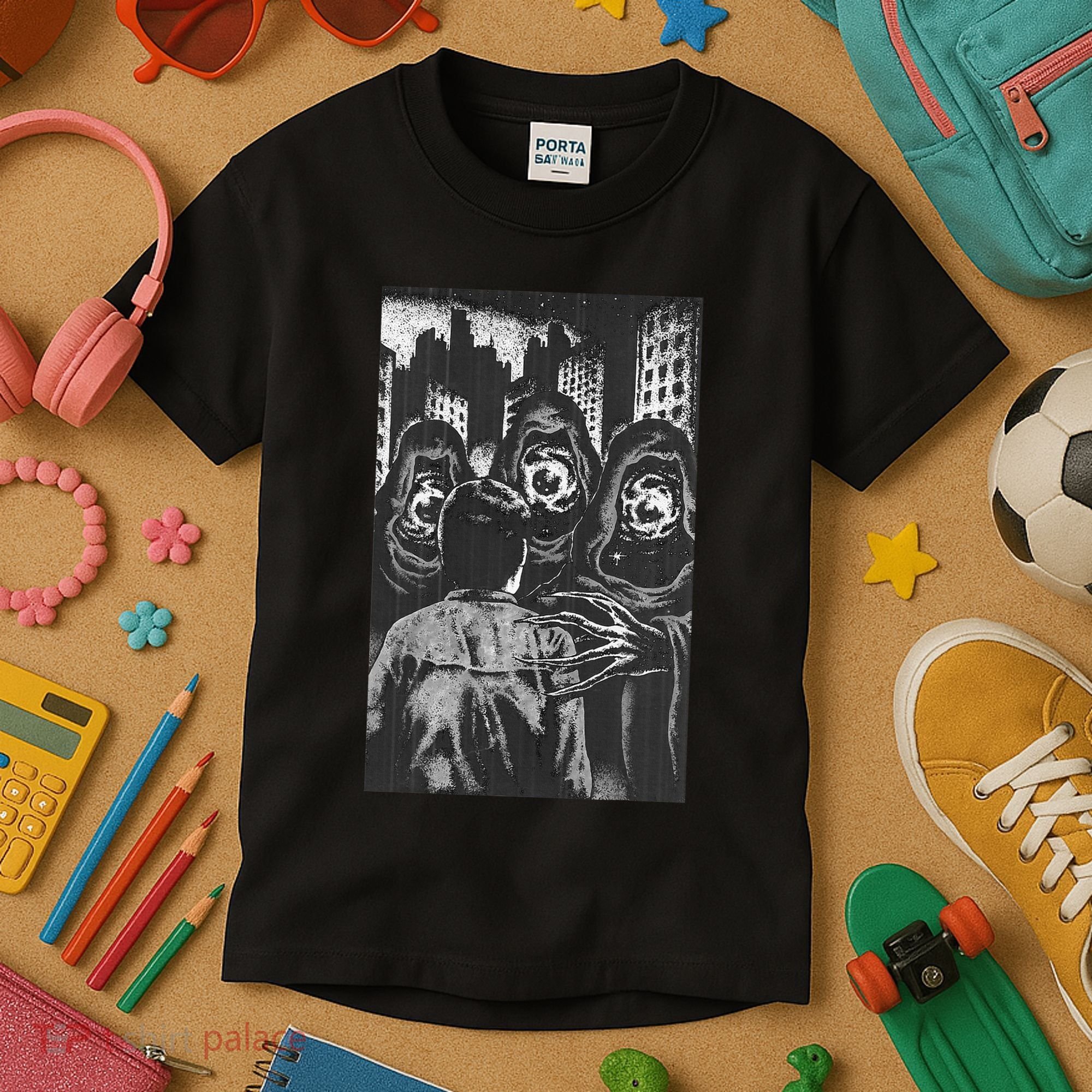 Occult Gothic Black Metal Dark Aesthetic Goth Kids T-Shirt