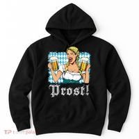 Oktoberfest Beer German Girl Bavarian Flag Drinking Prost Hoodie thumb 0