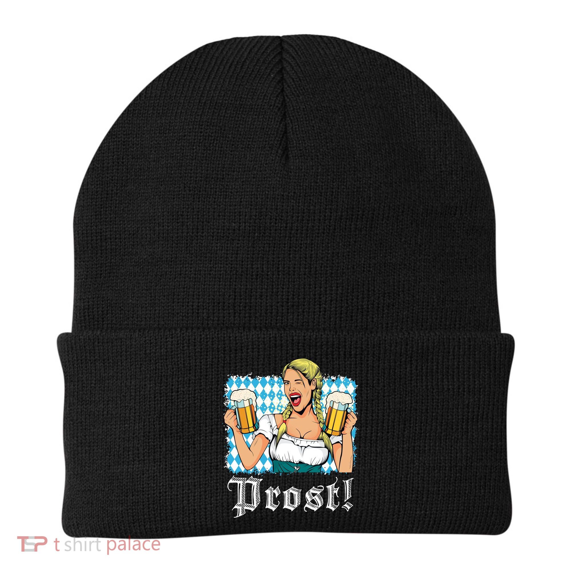 Oktoberfest Beer German Girl Bavarian Flag Drinking Prost Beanie