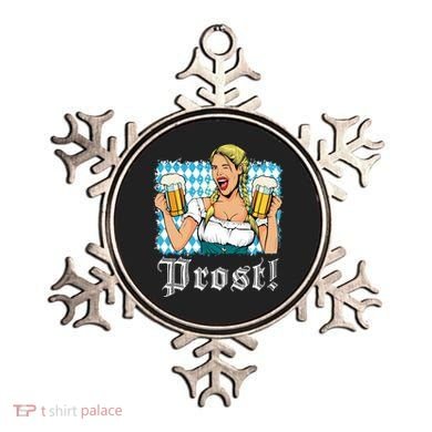 Oktoberfest Beer German Girl Bavarian Flag Drinking Prost Ornament