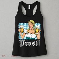 Oktoberfest Beer German Girl Bavarian Flag Drinking Prost Women's Tank Top thumb 3