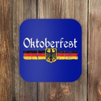 Oktoberfest German Beer Vintage German Flag Coaster