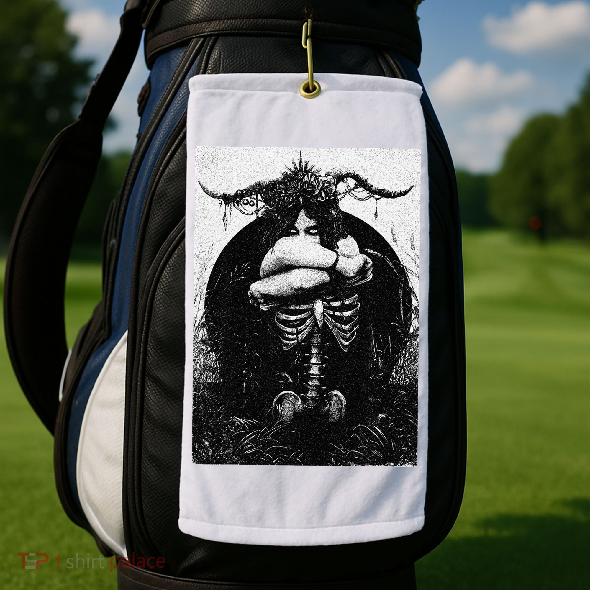 Occult Gothic Black Metal Dark Aesthetic Goth Golf Towel