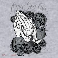 Only God Can Judge Me Chicano Graphic Art Women's Sweatshirt thumb 2