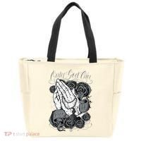 Only God Can Judge Me Chicano Graphic Art Tote Bag thumb 0